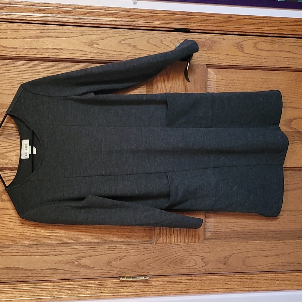 XS Wool Charcoal Dress with large pockets!